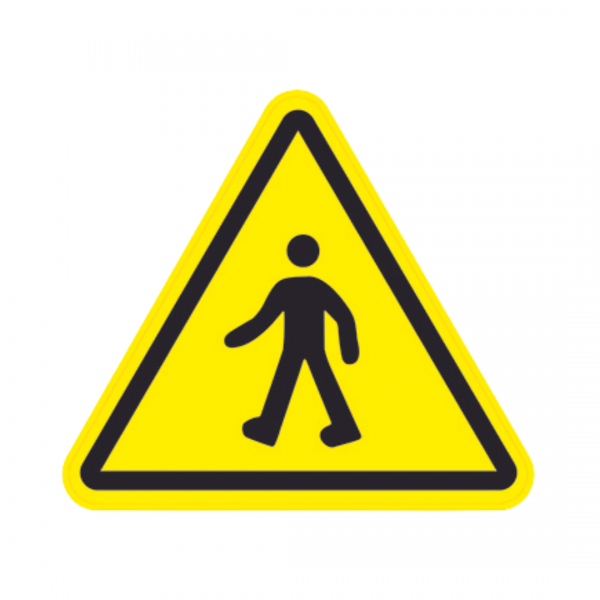 Panneau Triangle DIBOND Danger Piétons TRI-DIB168